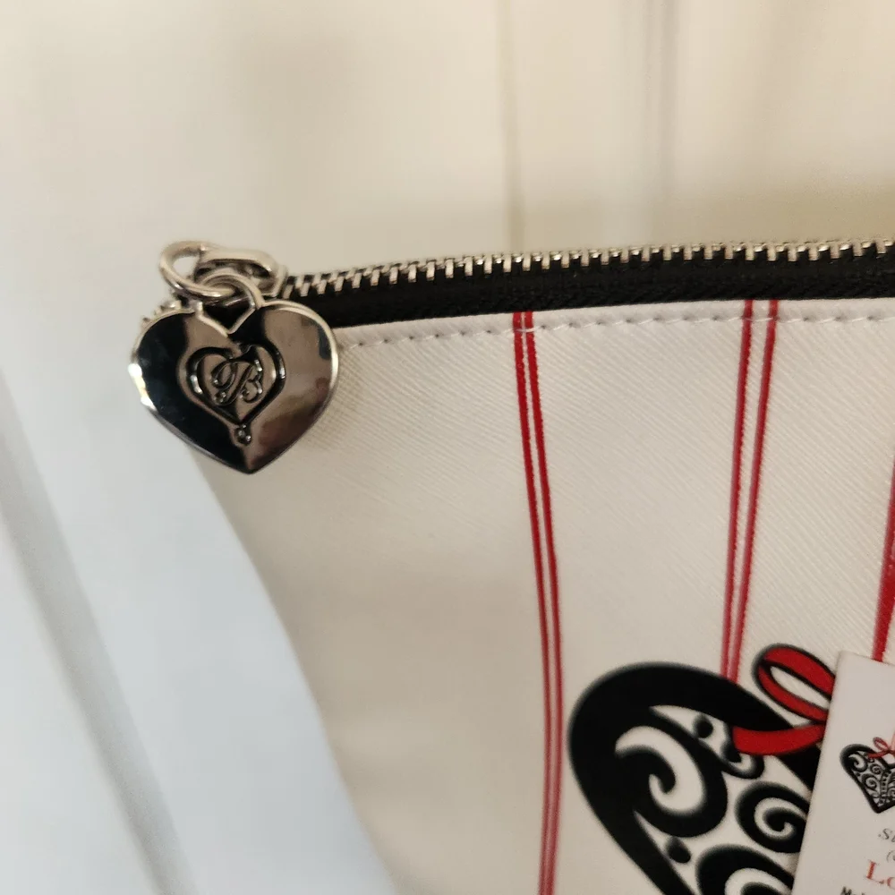 Brighton Love Notes Tote - Black, White, Red Ornament Design Tote NWT - Picture 5 of 9
